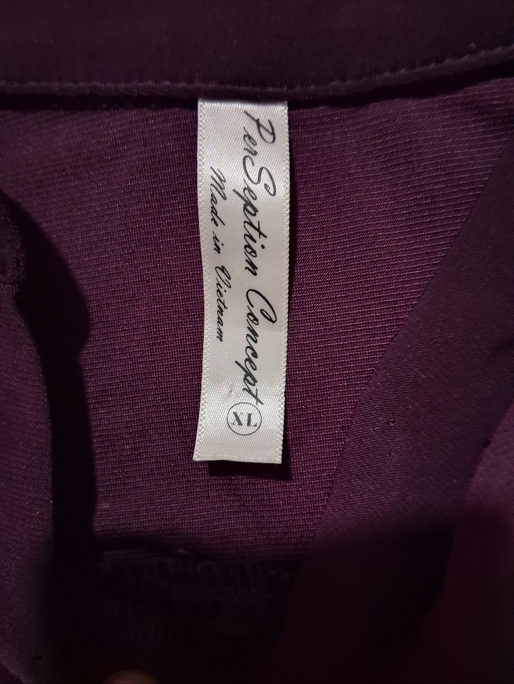 PerSeption Concept Purple Ruffle Button-Front Blouse Casual Size XL - Picture 5 of 6